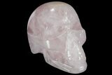 Polished Brazilian Rose Quartz Crystal Skull #95566-2
